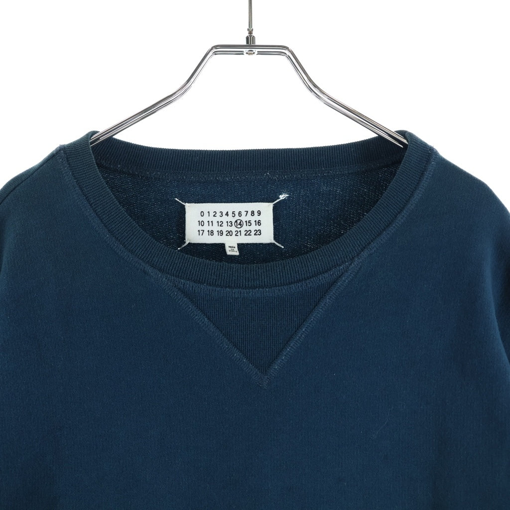 Maison Margiela(メゾンマルジェラ) 14AW エルボーパッチ クルーネック スウェットトレーナー グリーン S50GU0014