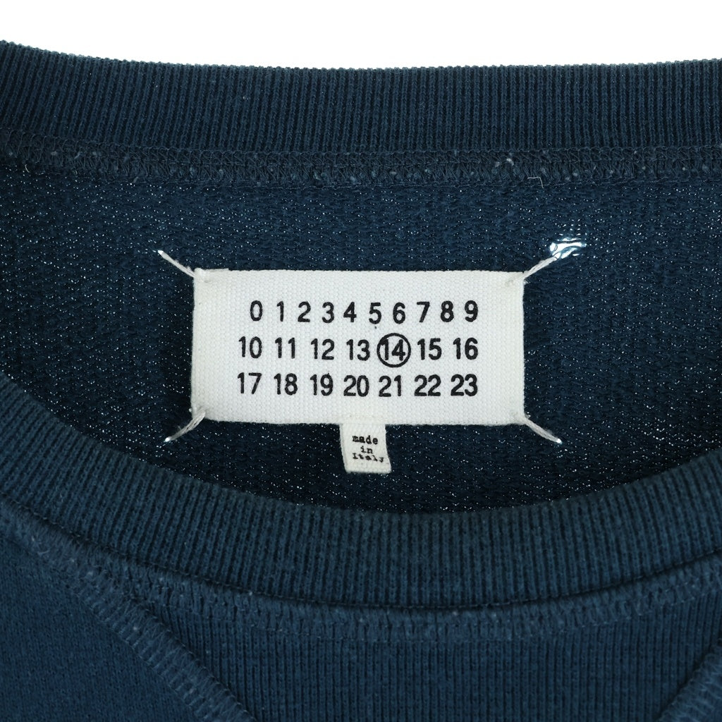 Maison Margiela(メゾンマルジェラ) 14AW エルボーパッチ クルーネック スウェットトレーナー グリーン S50GU0014