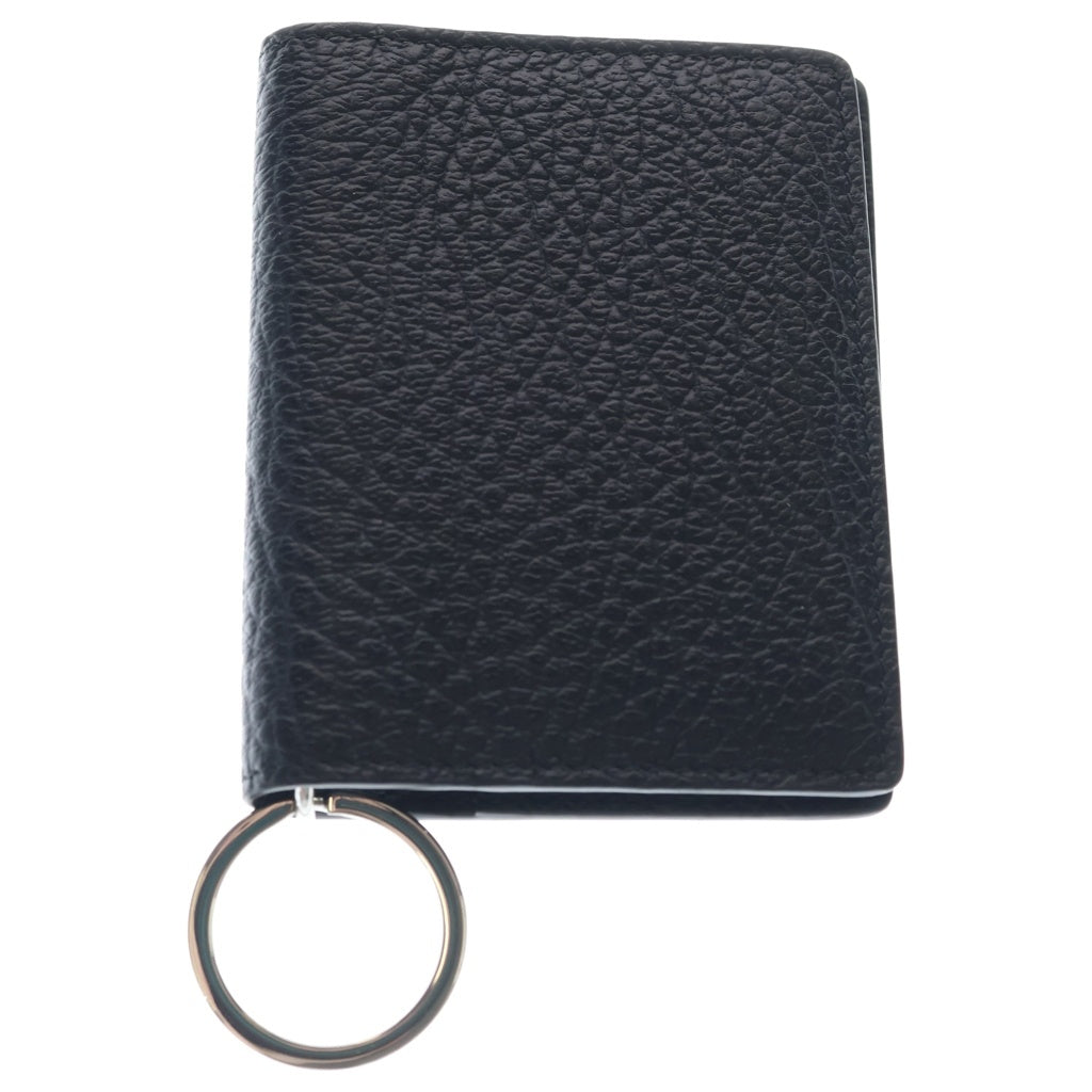 Maison Margiela(メゾンマルジェラ) 4ステッチ キーリング付き レザー カードホルダー カードケース パスケース ブラック S56UI0128P4455T8013
