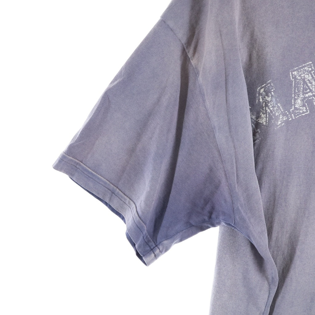 Maison Margiela(メゾンマルジェラ) 23SS ヴィンテージ加工 ロゴプリント クルーネック 半袖Tシャツ カットソー パープル S51GC0519