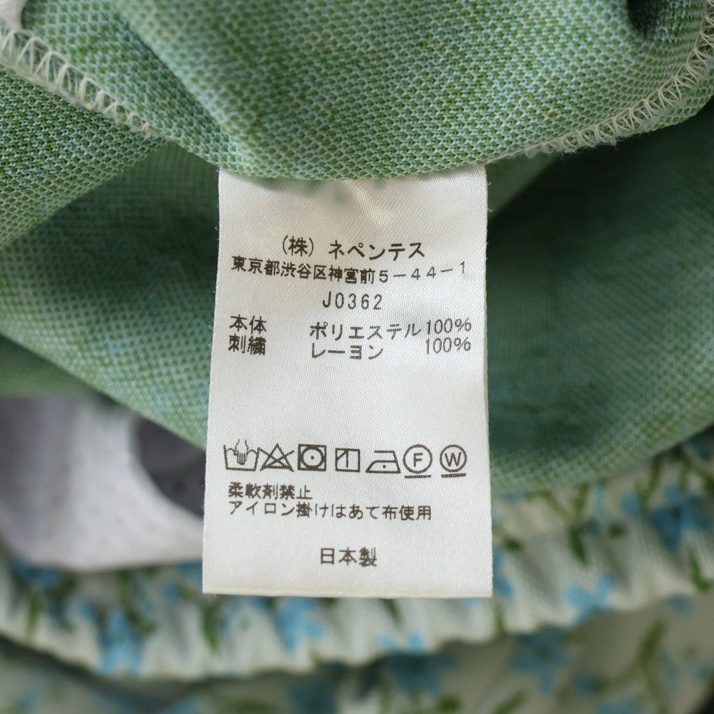 Needles(ニードルス) 21AW ×STUIDIOS ストゥディオス別注 総柄 トラックロングパンツ グリーン J0362