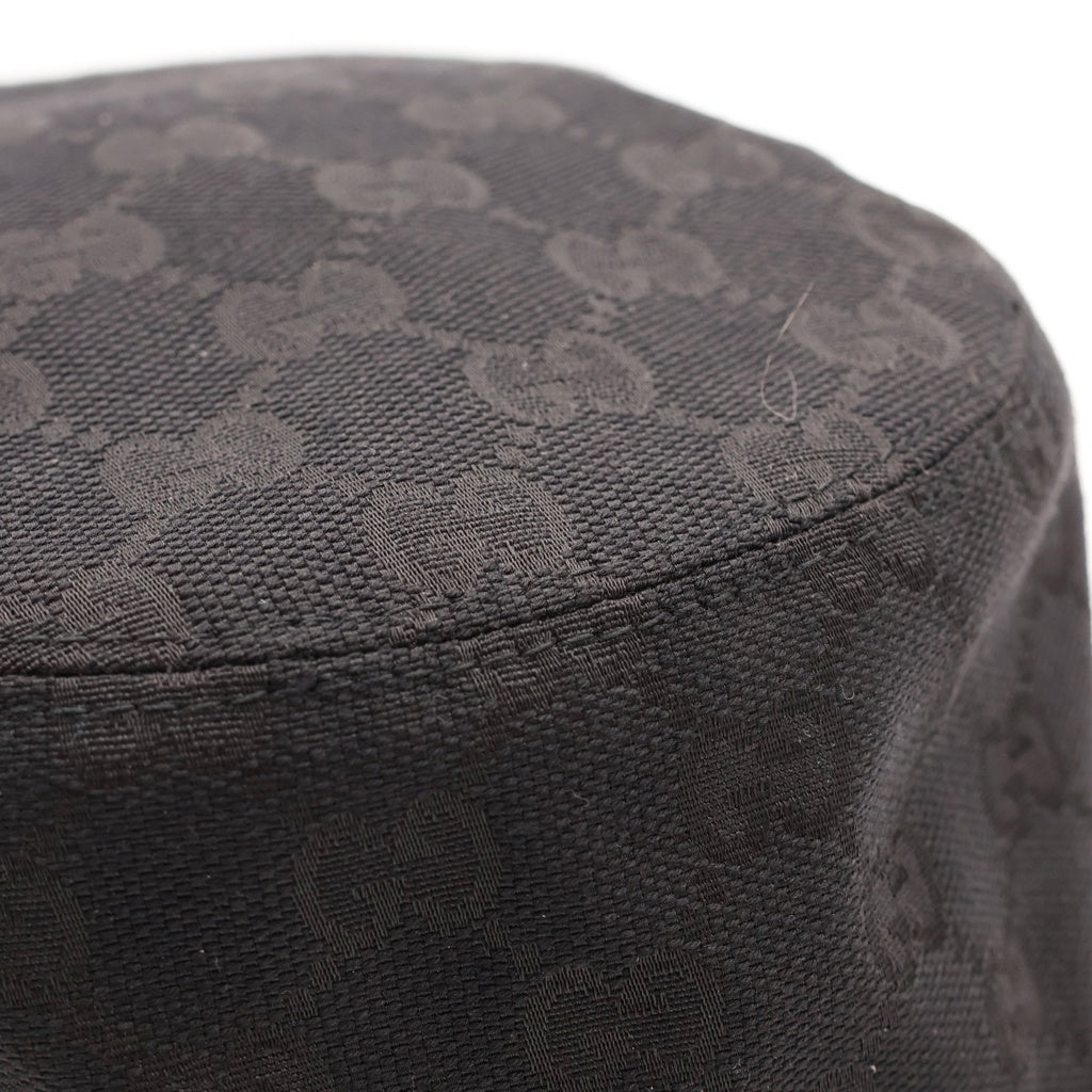 GUCCI(グッチ) GGキャンバス バケットハット 帽子 ブラック 576587 4HG53 レディース