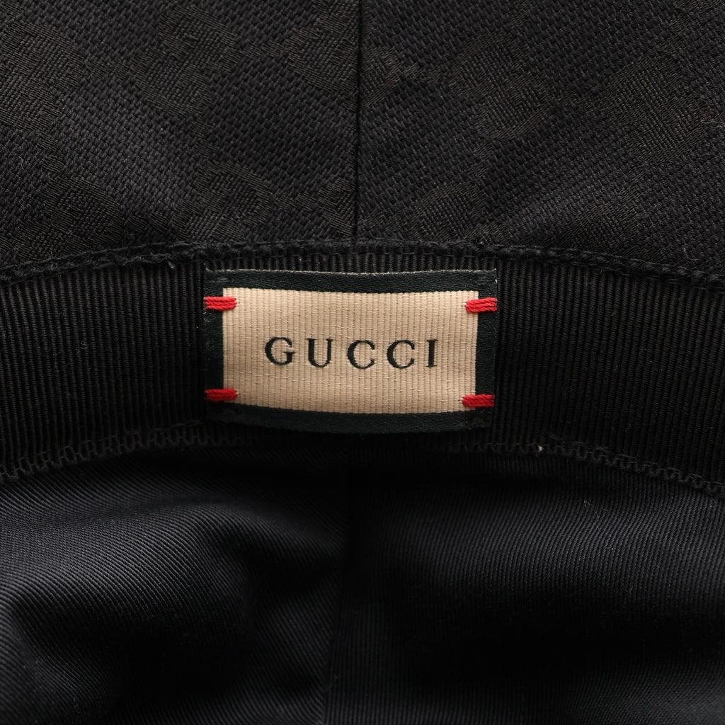 GUCCI(グッチ) GGキャンバス バケットハット 帽子 ブラック 576587 4HG53 レディース
