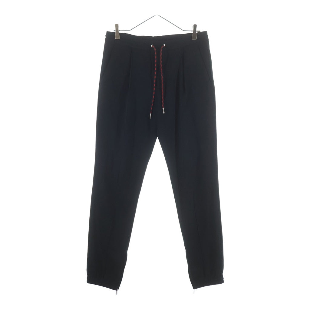 Dior HOMME(ディオールオム) ドローストリング センタースリット 裾ジップ イージートラウザー ジョガーパンツ ブラック 633C165E3576