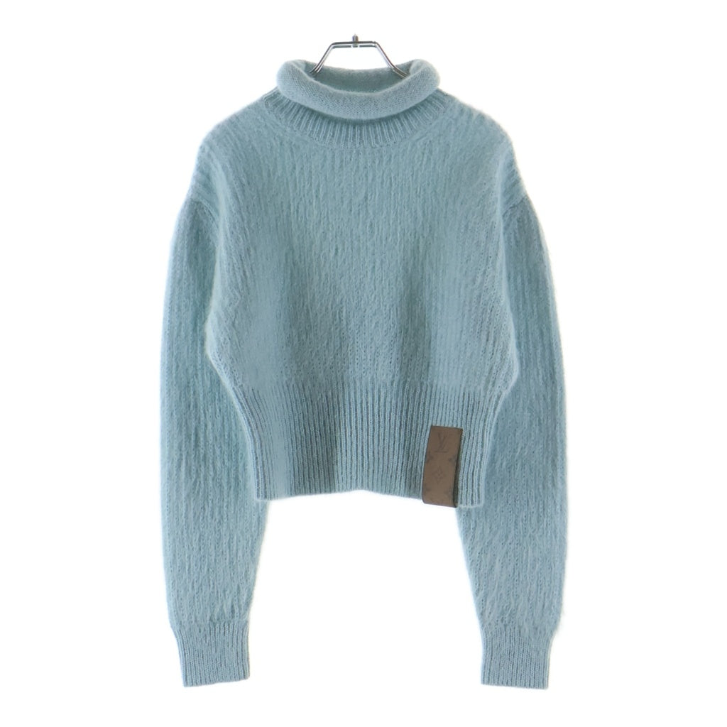 LOUIS VUITTON(ルイヴィトン) 24AW モノグラムパッチ クロップド/ハイネック モヘアニット セーター ライトブルー レディース RW242WW MUW FRKL28