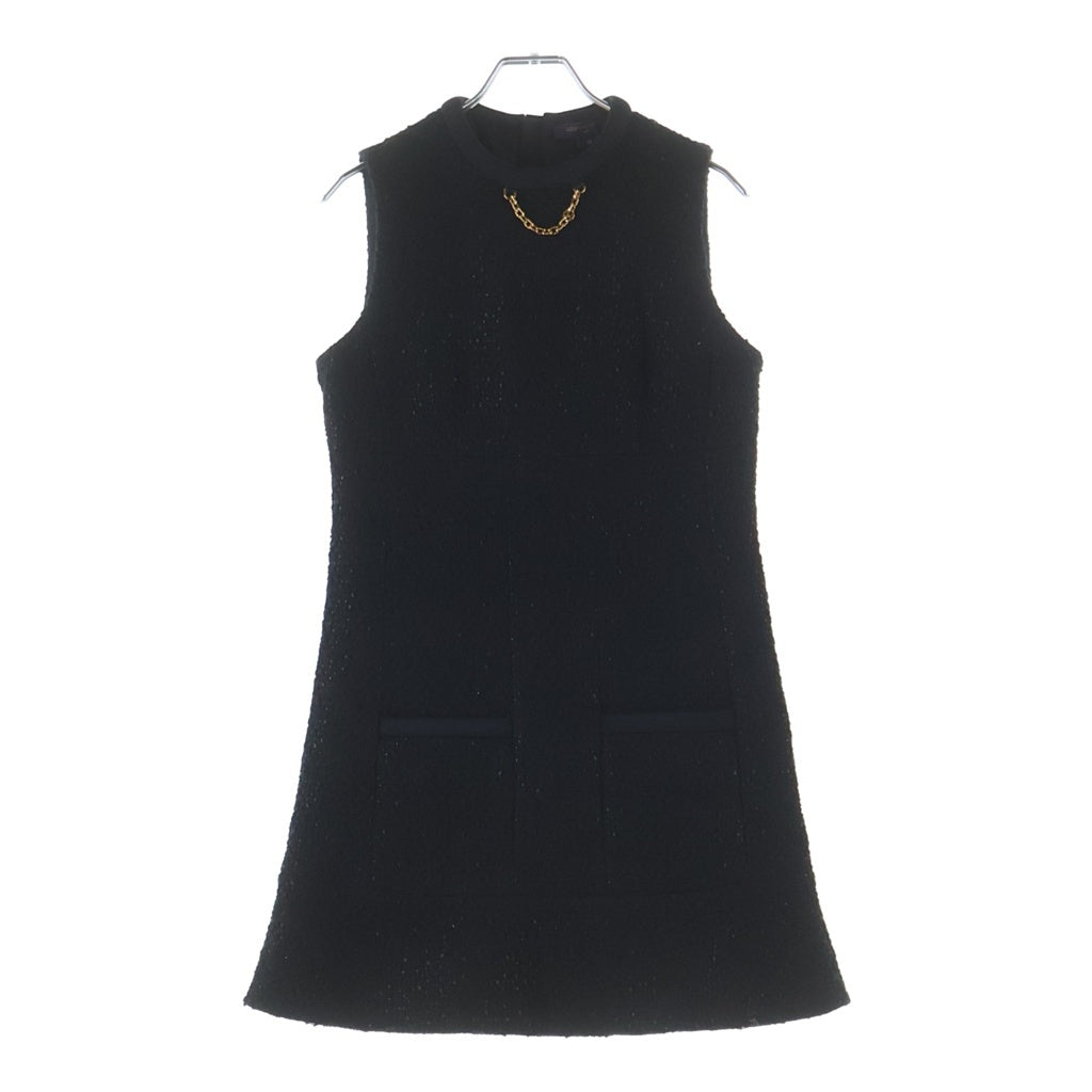 LOUIS VUITTON(ルイヴィトン) 24SS ツイード ノースリーブ ショートワンピース レディース ブラック RW241WA GFE FQDS89