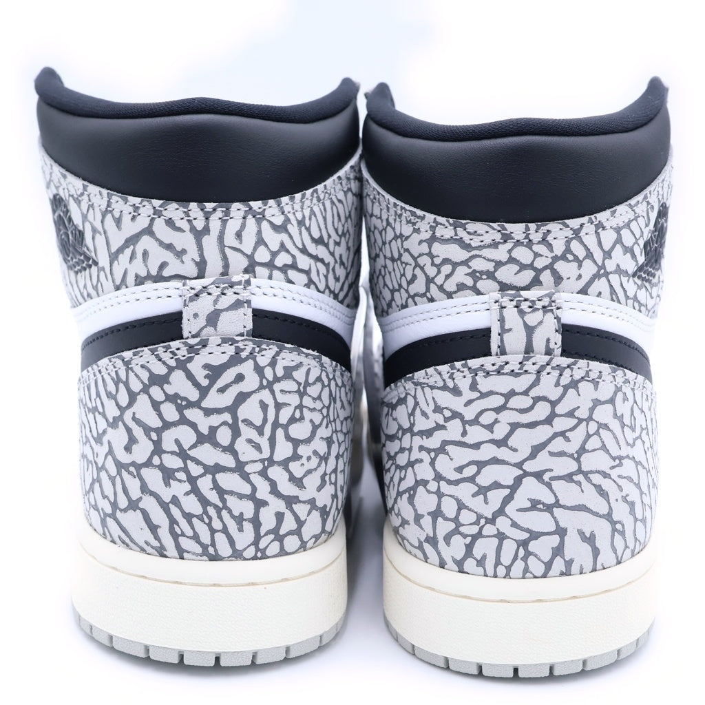 NIKE(ナイキ) AIR JORDAN 1 RETRO HIGH OG WHITE CEMENT ELEPHANT DZ5485-052 エアジョーダン1 ホワイトセメント ハイカットスニーカー ホワイト/グレー US10/28cm