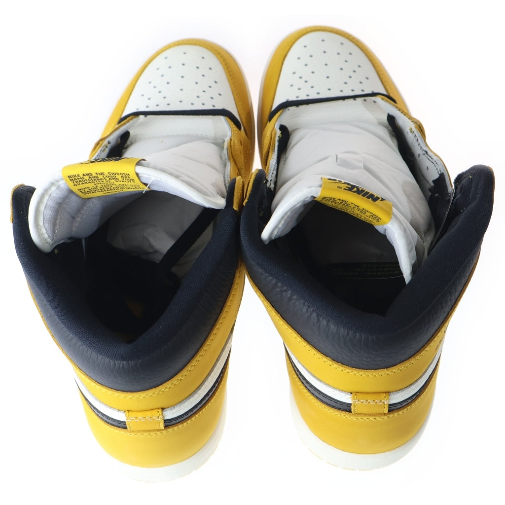 NIKE(ナイキ) AIR JORDANdan 1 RETRO HIGH OG YELLOW OCHRECHRE DZ5485-701 エアジョーダン1 イエローオークル ハイカットスニーカー イエロー/ホワイト US10/28cm
