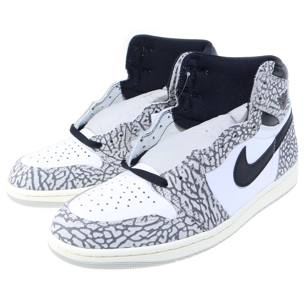 NIKE(ナイキ) AIR JORDAN 1 RETRO HIGH OG WHITE CEMENT ELEPHANT DZ5485-052 エアジョーダン1 ホワイトセメント ハイカットスニーカー ホワイト/グレー US10/28cm