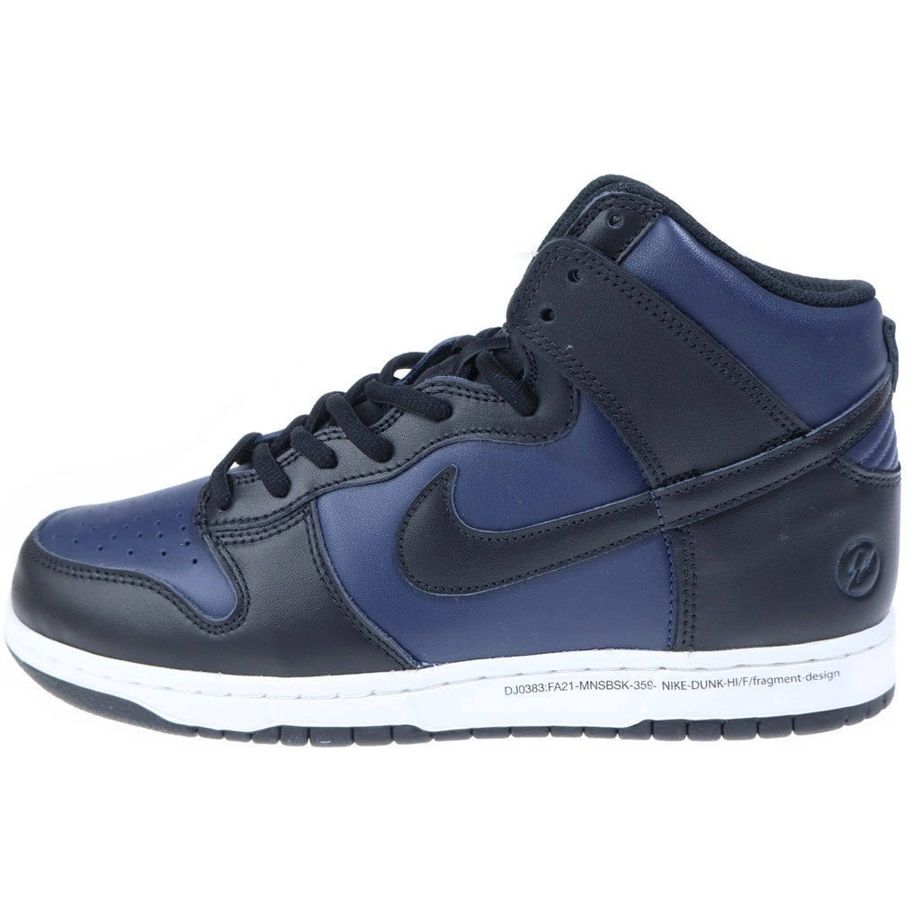 NIKE(ナイキ) ×FRAGMENT DESIGN DUNK HIGH TOKYO DJ0383-400 フラグメントデザイン ダンク 東京 ハイカットスニーカー ブラック/ネイビー US10/28cm