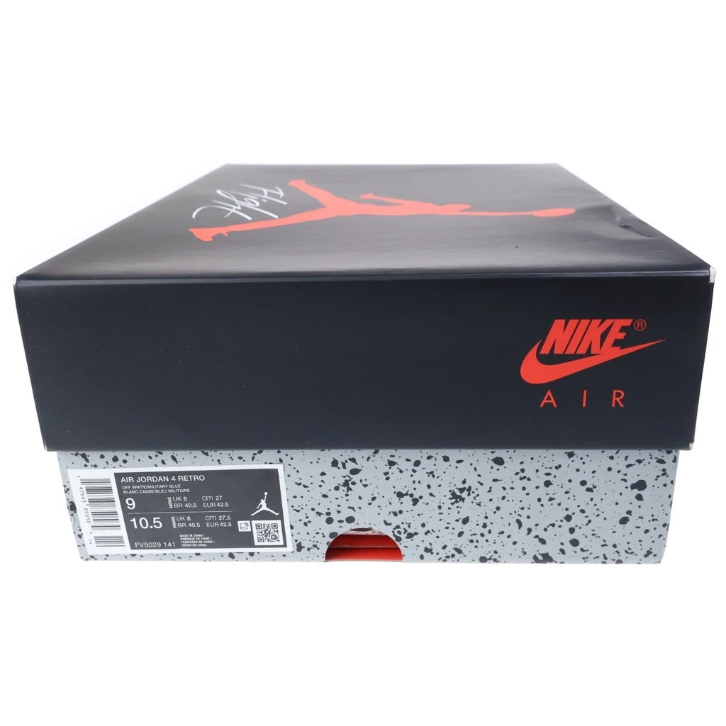 NIKE(ナイキ) Air Jordan 4 Retro エアジョーダン4 レトロ ハイカットスニーカー ホワイト/ブルー US9/27cm FV5029-141