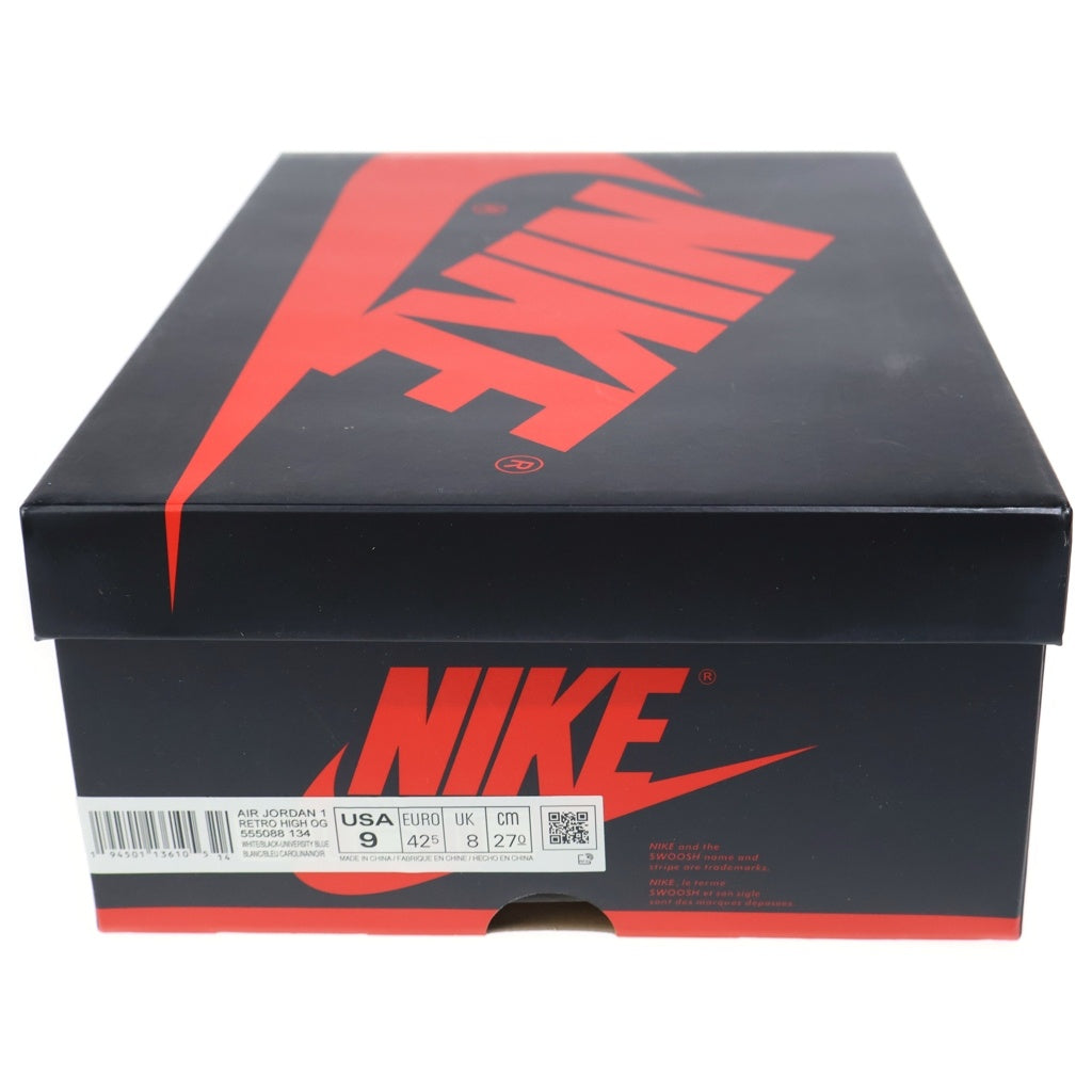 NIKE(ナイキ) Air Jordan 1 High OG University Blue エアジョーダン1 ハイ スニーカー ユニバーシティブルー US9/27cm 555088-134