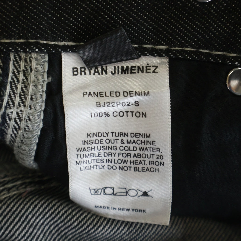 NO BRAND(ノーブランド) BRYAN JIMENEZ ブライヤンヒメネス PANELED DENIM ダブルニー デニム バギーカーペンターパンツ インディゴ BJ22P02-S