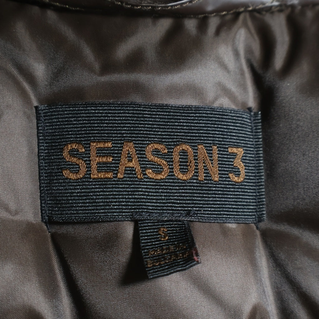 adidas YEEZY SEASON 3(イージー シーズンスリー) ジップアップ ロングパデッドジャケット 中綿 パファー ブラウン