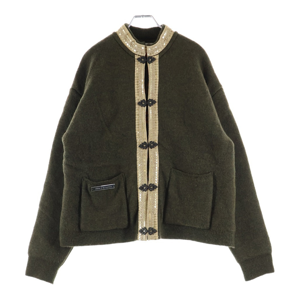 Children of the discordance(チルドレンオブザディスコーダンス) 20AW ESTONITEK KNIT CARDIGAN エストニア ニット カーディガン カーキ COTDKN-628