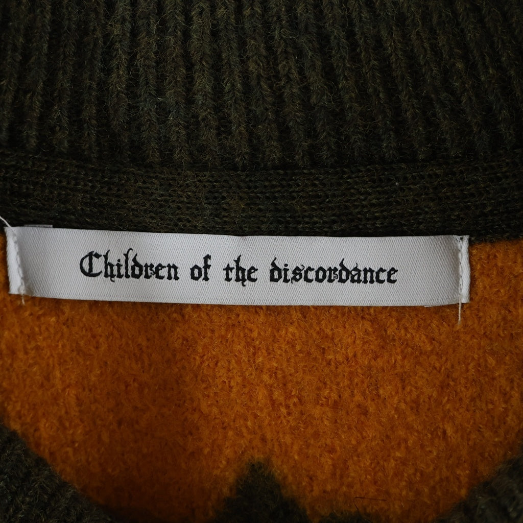 Children of the discordance(チルドレンオブザディスコーダンス) 20AW ESTONITEK KNIT CARDIGAN エストニア ニット カーディガン カーキ COTDKN-628