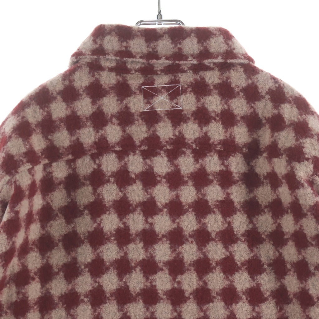 MLVINCE(メルヴィンス) MILITARY CHECK JACKET ミリタリー チェック ジャケット ホワイトレッド