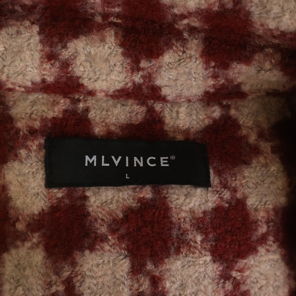 MLVINCE(メルヴィンス) MILITARY CHECK JACKET ミリタリー チェック ジャケット ホワイトレッド