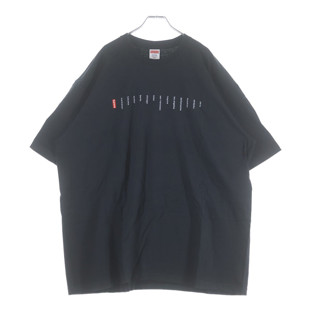 SUPREME(シュプリーム) 23SS Location Tee ロケーション半袖Tシャツ ブラック