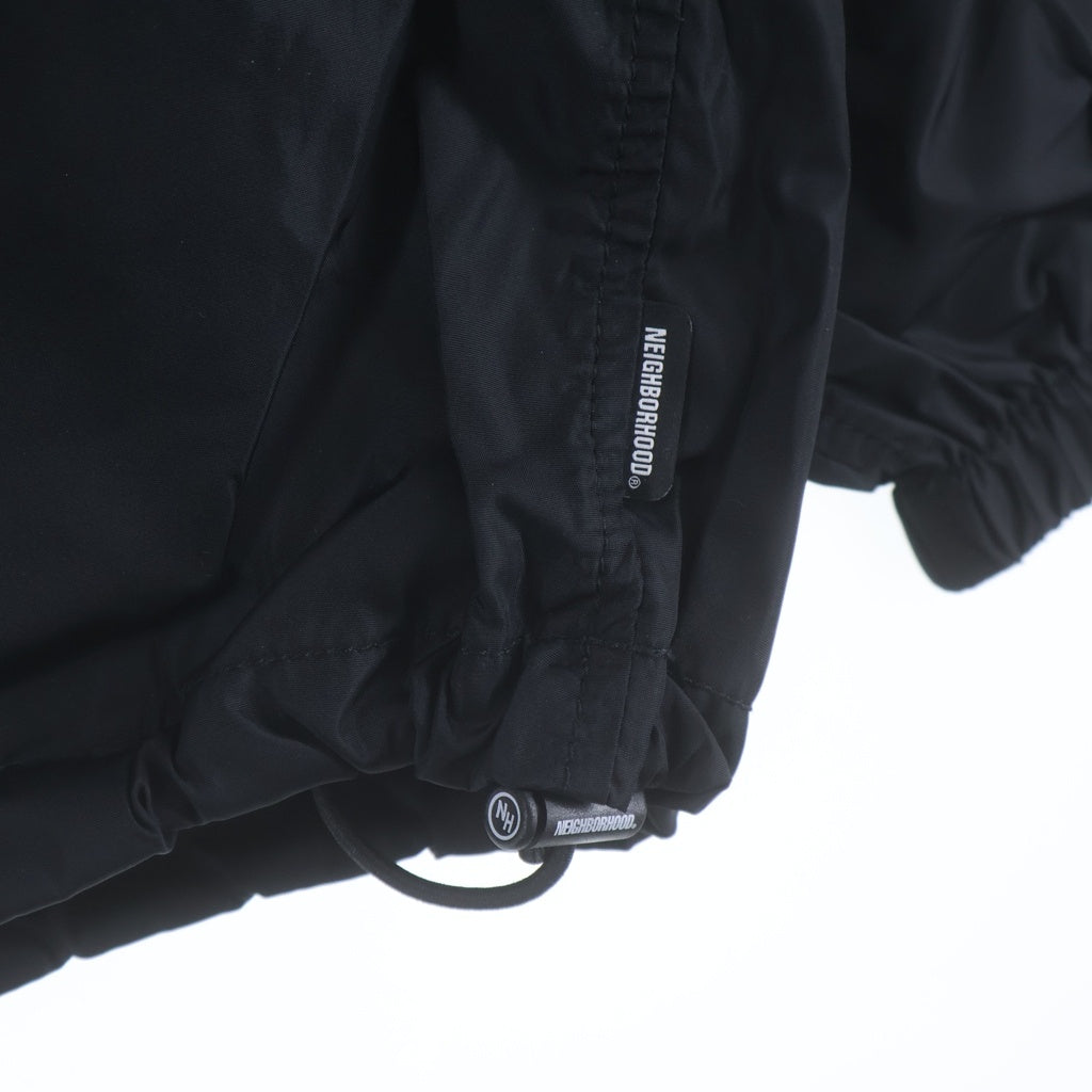 NEIGHBORHOOD(ネイバーフッド) 25AW PULLOVER SHIRT LS Vネック プルオーバーシャツ ウィンドブレーカー ブラック 252TSNH-SHM04