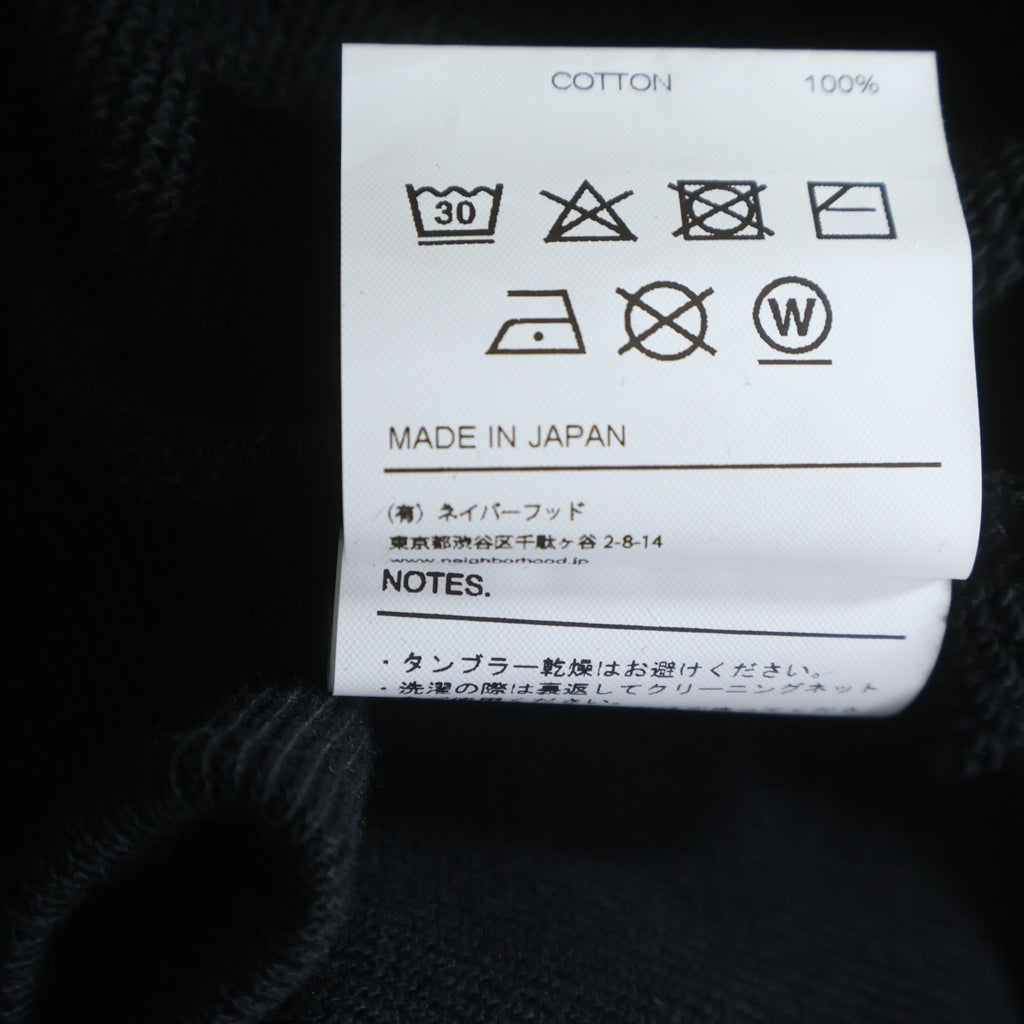 NEIGHBORHOOD(ネイバーフッド) 23AW ×YOHJI YAMAMOTO POUR HOMME ヨージヤマモトプールオム プルオーバースウェットパーカー ブラック 232YAYYN-CSM01S
