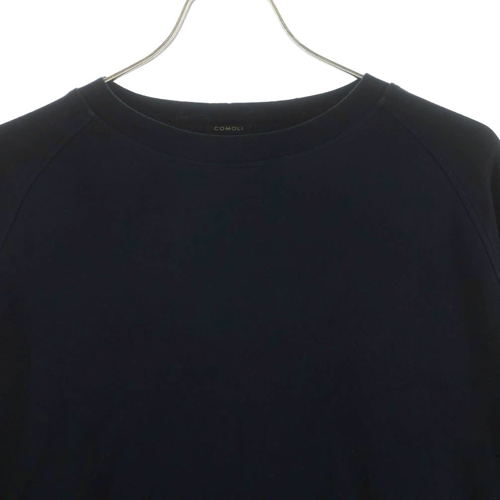 COMOLI(コモリ) 20SS シルク混 長袖Tシャツ ロンT ブラック R01-05002