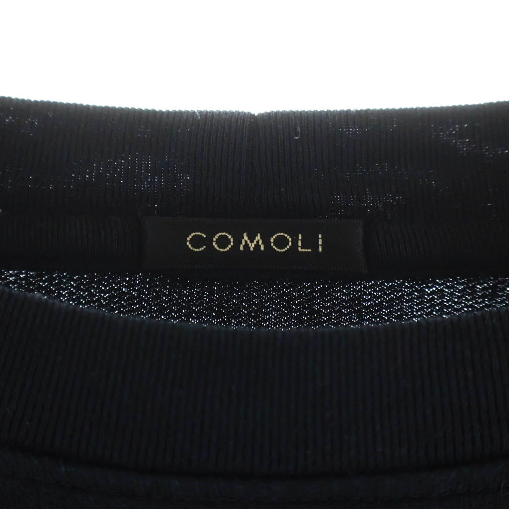 COMOLI(コモリ) 20SS シルク混 長袖Tシャツ ロンT ブラック R01-05002