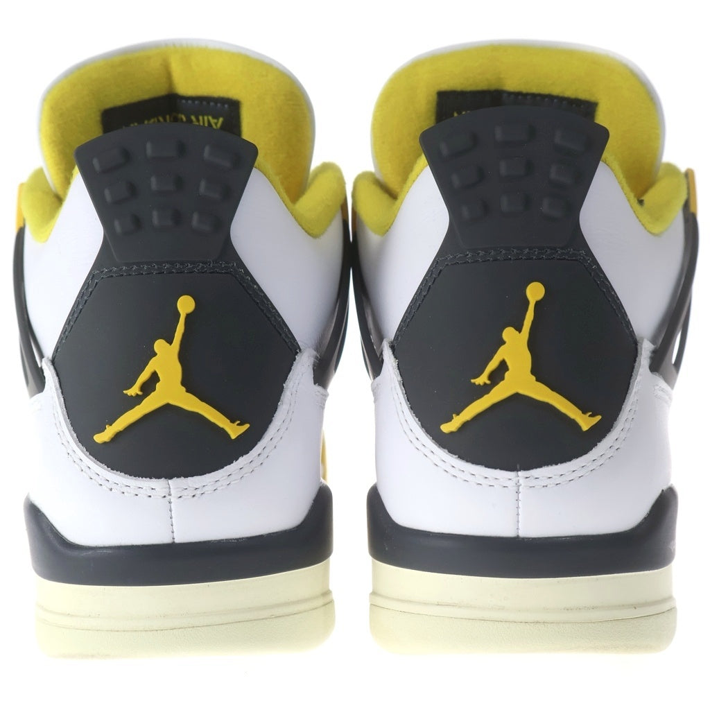 NIKE(ナイキ) WMNS AIR JORDAN 4 RETRO ウィメンズ エアジョーダン ハイカットスニーカー ホワイト/イエロー US10/27cm AQ9129-101