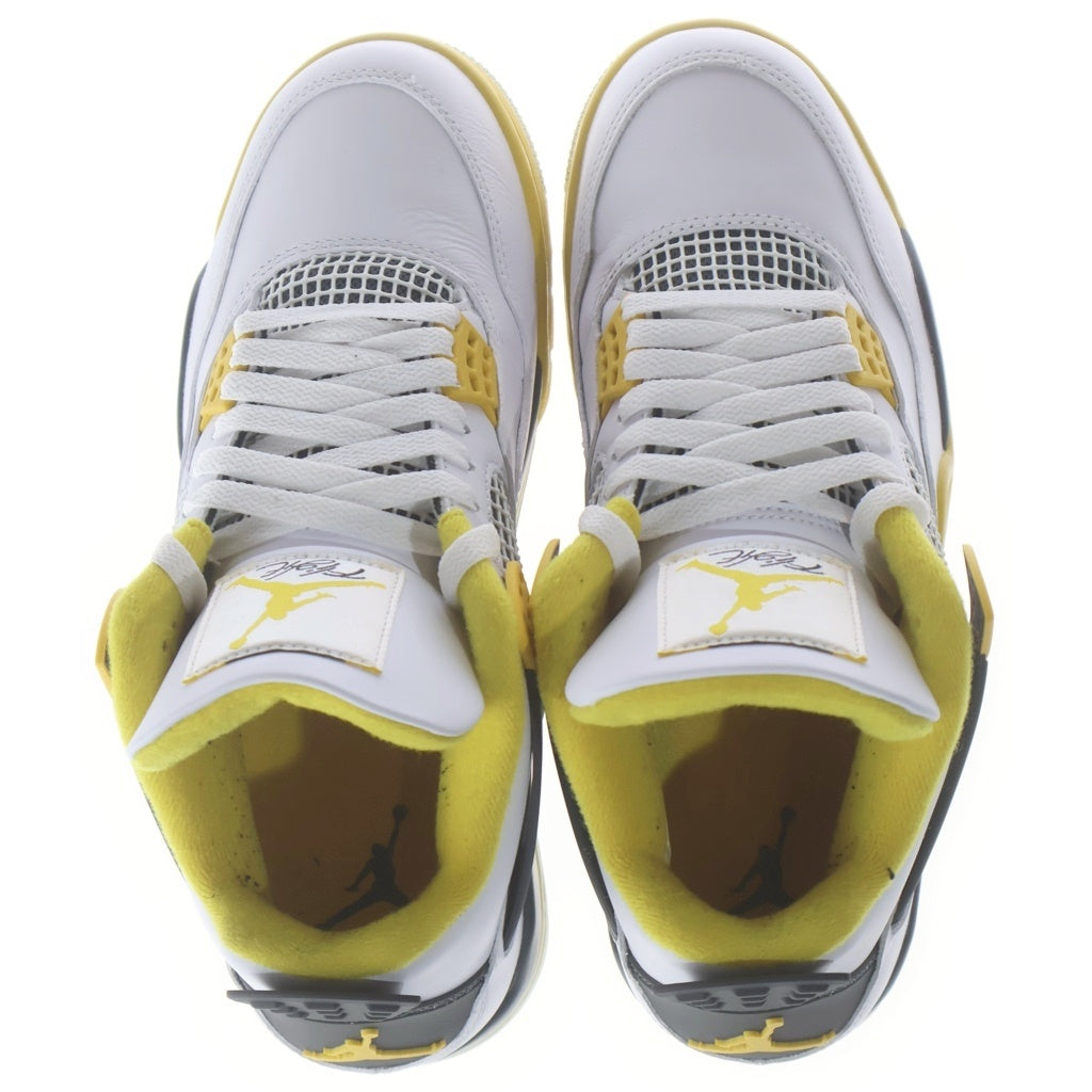 NIKE(ナイキ) WMNS AIR JORDAN 4 RETRO ウィメンズ エアジョーダン ハイカットスニーカー ホワイト/イエロー US10/27cm AQ9129-101
