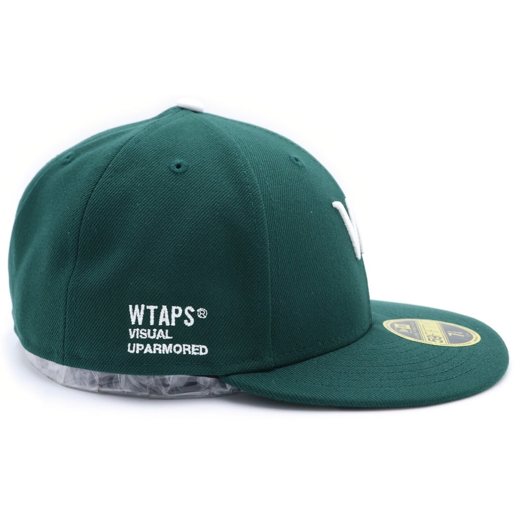 WTAPS(ダブルタップス) 24SS ×NEW ERA 59FIFTY LOW PROFILE/CAP/POLY.TWILL ニューエラ プロファイル ベースボールキャップ 帽子 グリーン 241NENED-HT01