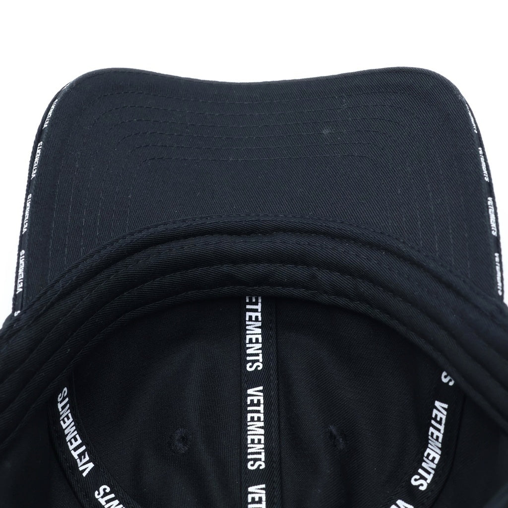 VETEMENTS(ヴェトモン) 21AW Classic Logo Cap クラシックロゴキャップ 帽子 ブラック UA52CA200B