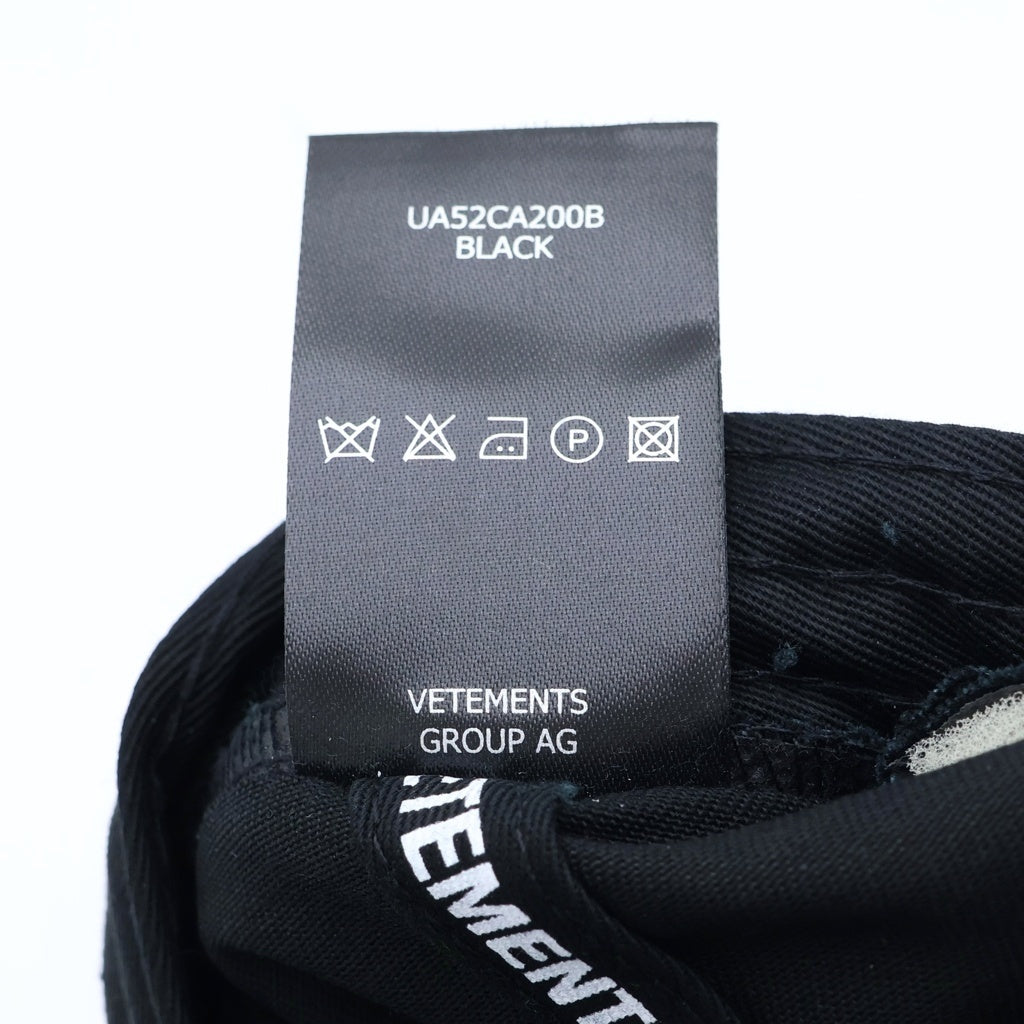VETEMENTS(ヴェトモン) 21AW Classic Logo Cap クラシックロゴキャップ 帽子 ブラック UA52CA200B