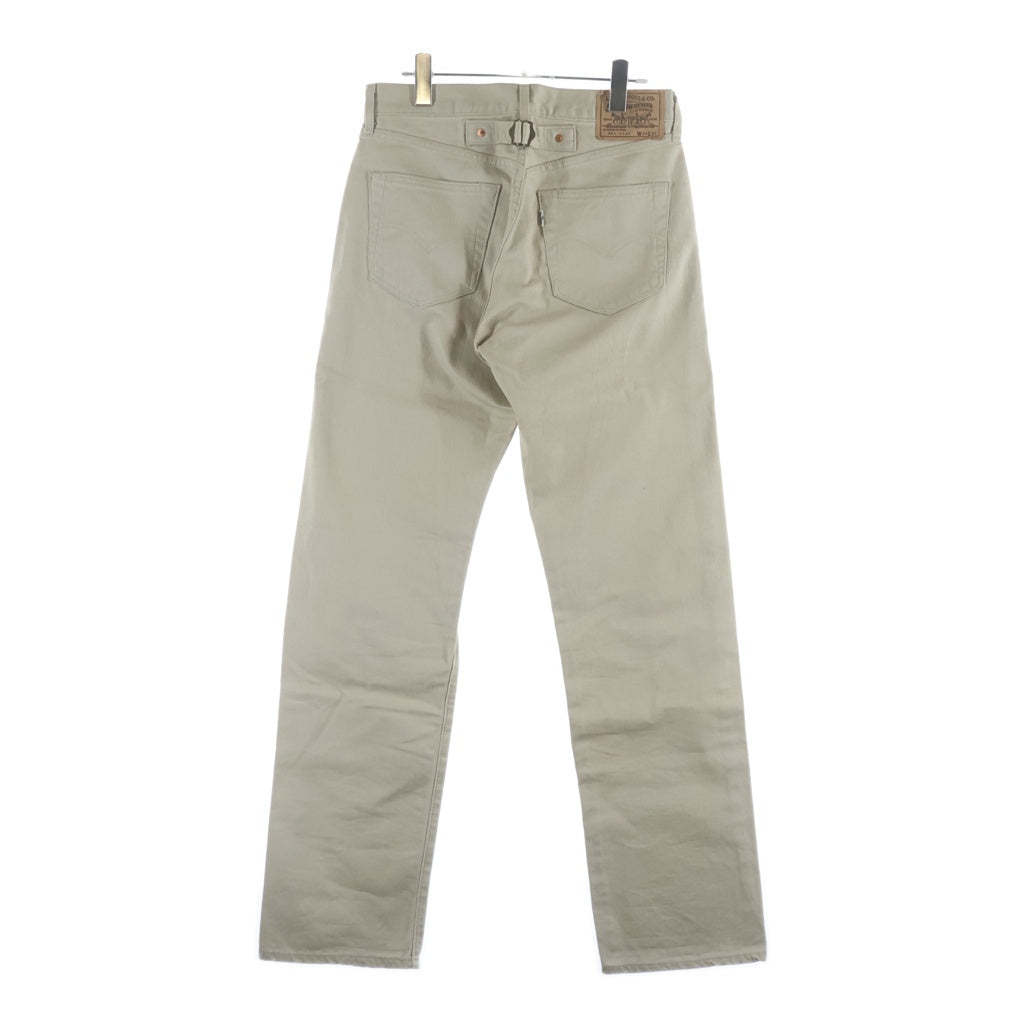 Levi's VINTAGE CLOTHING(リーバイス ビンテージ クロージング) 90'S デッドストック 701-1121 ホワイトピケパンツ BIGE スライドバックル ボタン裏J22 91年製 ベージュ