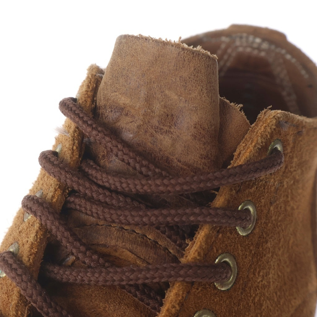HATHORN(ハソーン) スウェード レースアップ ローカットブーツ ブラウン