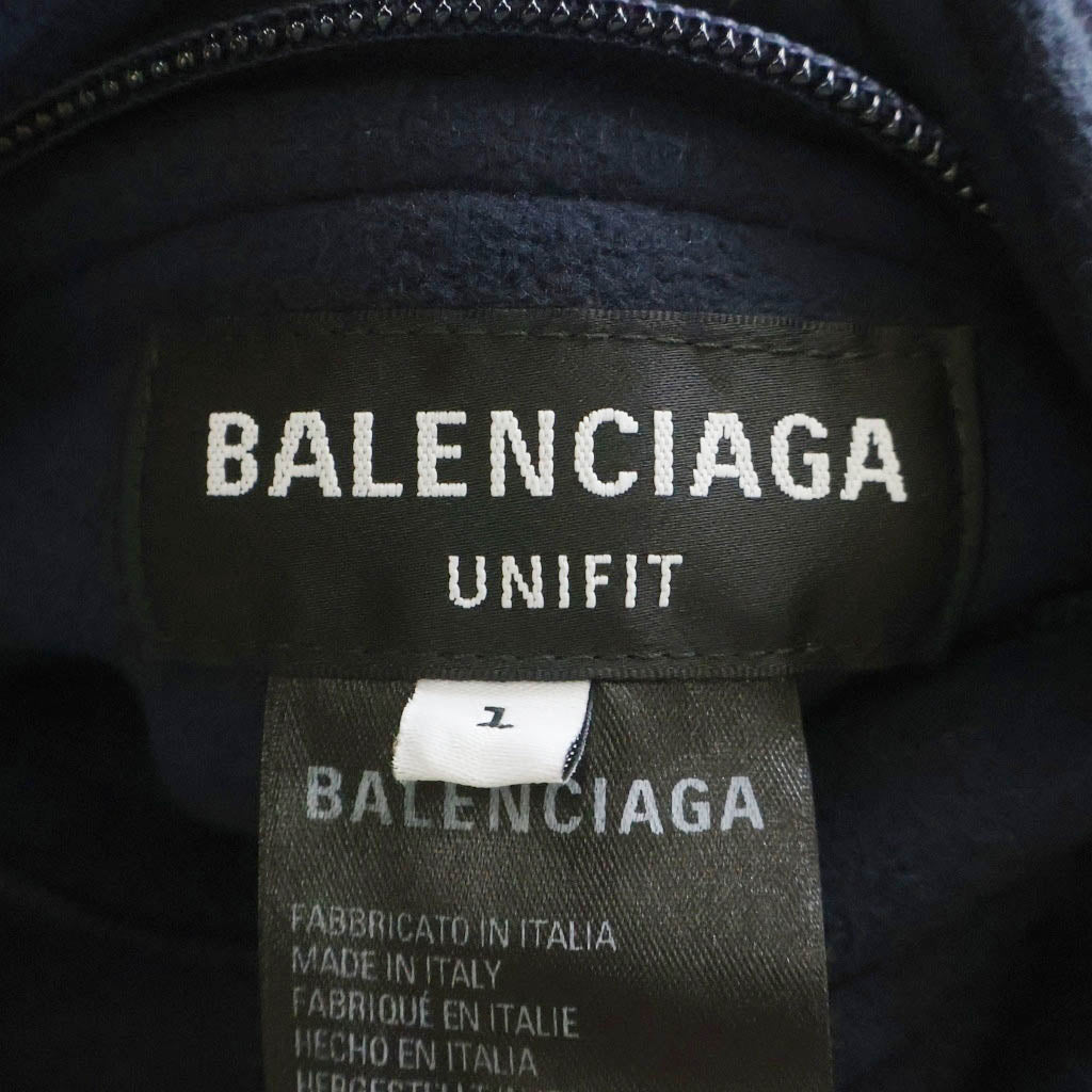 BALENCIAGA(バレンシアガ) 22AW REVERSIBLE PUFFER BB刺繍ロゴ リバーシブル フリースジャケット ネイビー 704507 TMQ04