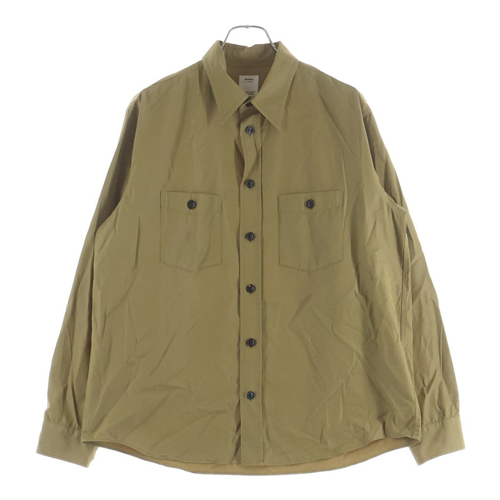 VISVIM(ヴィスヴィム) 19AW USM ALBACORE SHIRT L/S 長袖 シャツ 星条旗 エルボーパッチ 長袖シャツ ベージュ