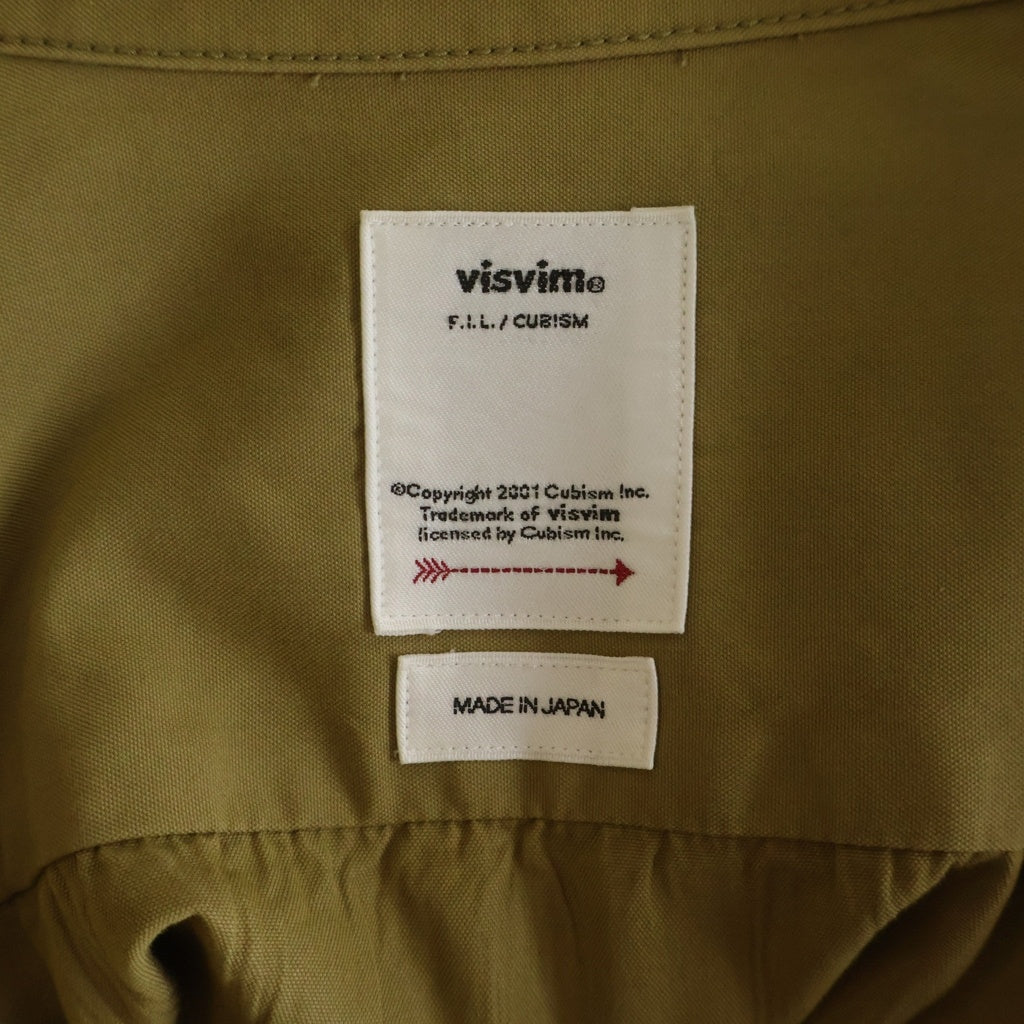 VISVIM(ヴィスヴィム) 19AW USM ALBACORE SHIRT L/S 長袖 シャツ 星条旗 エルボーパッチ 長袖シャツ ベージュ