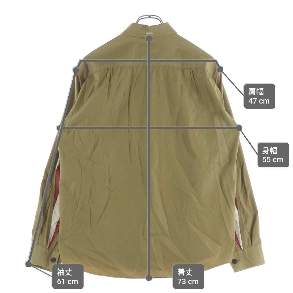VISVIM(ヴィスヴィム) 19AW USM ALBACORE SHIRT L/S 長袖 シャツ 星条旗 エルボーパッチ 長袖シャツ ベージュ