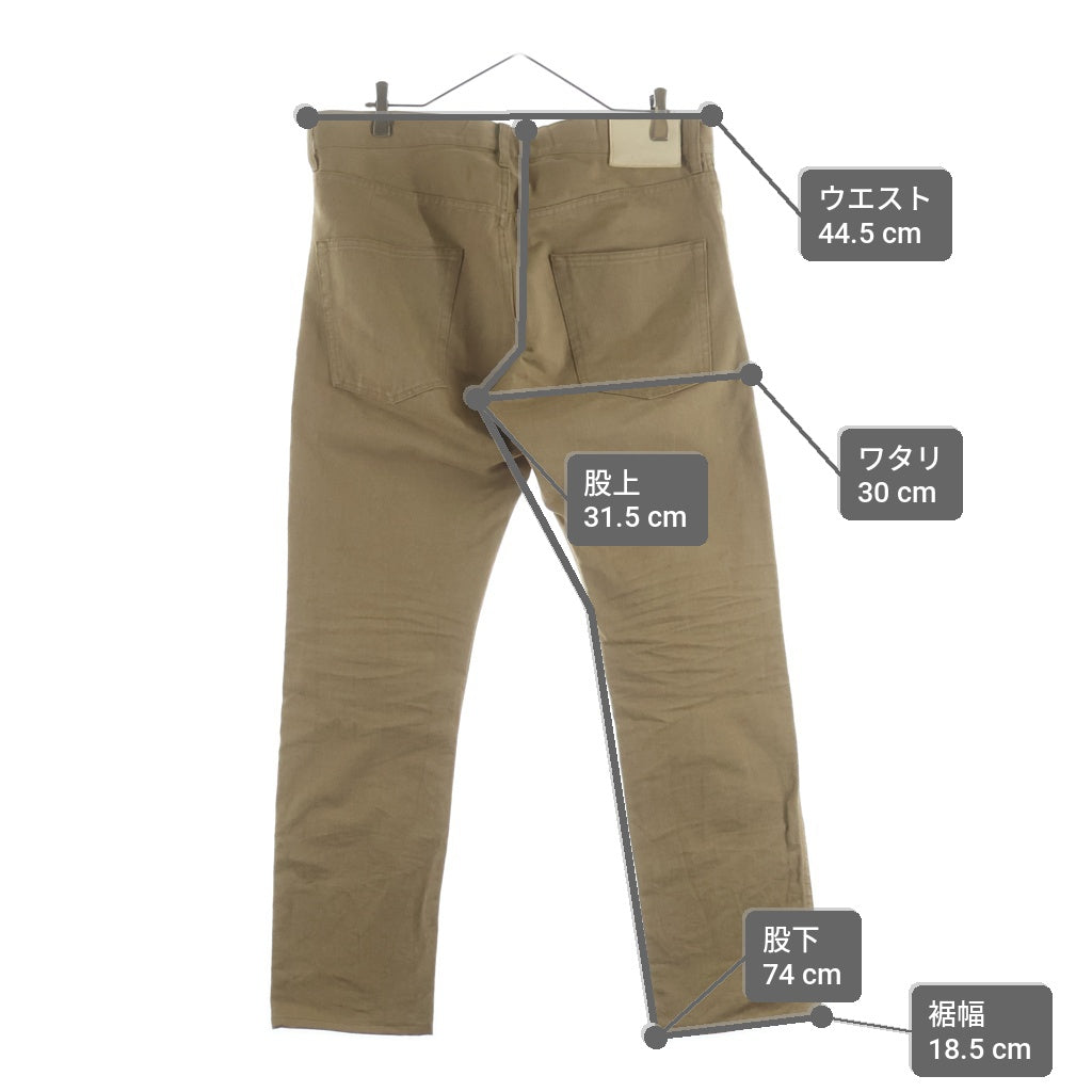 VISVIM(ヴィスヴィム) FLUXUS 12 CHINO コットン リネン チノパンツ ベージュ 0118205008015