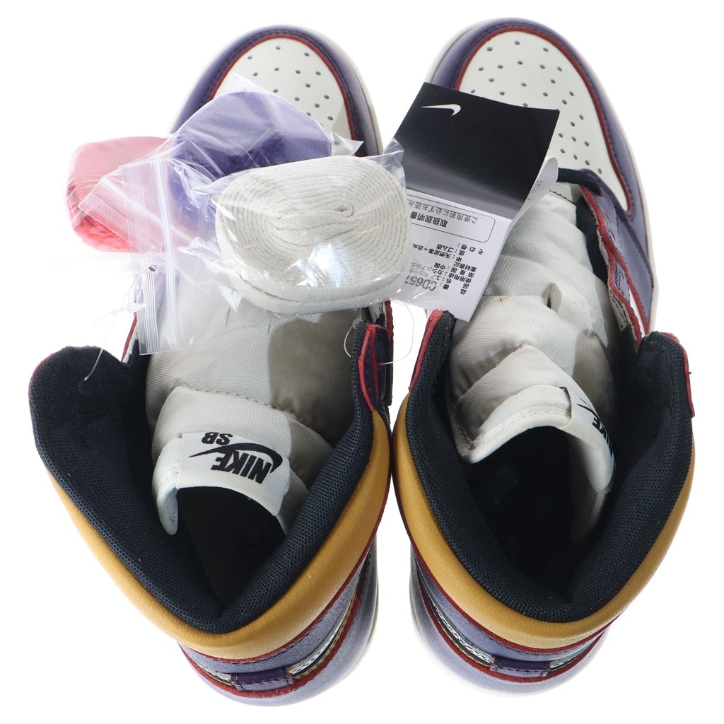 NIKE SB(ナイキエスビー) AIR JORDAN 1 HIGH OG DEFIANT LA TO CHICAGO CD6578-507 エアジョーダン1 エルエートゥーシカゴ ハイカットスニーカー ホワイト/パープル US9/27cm