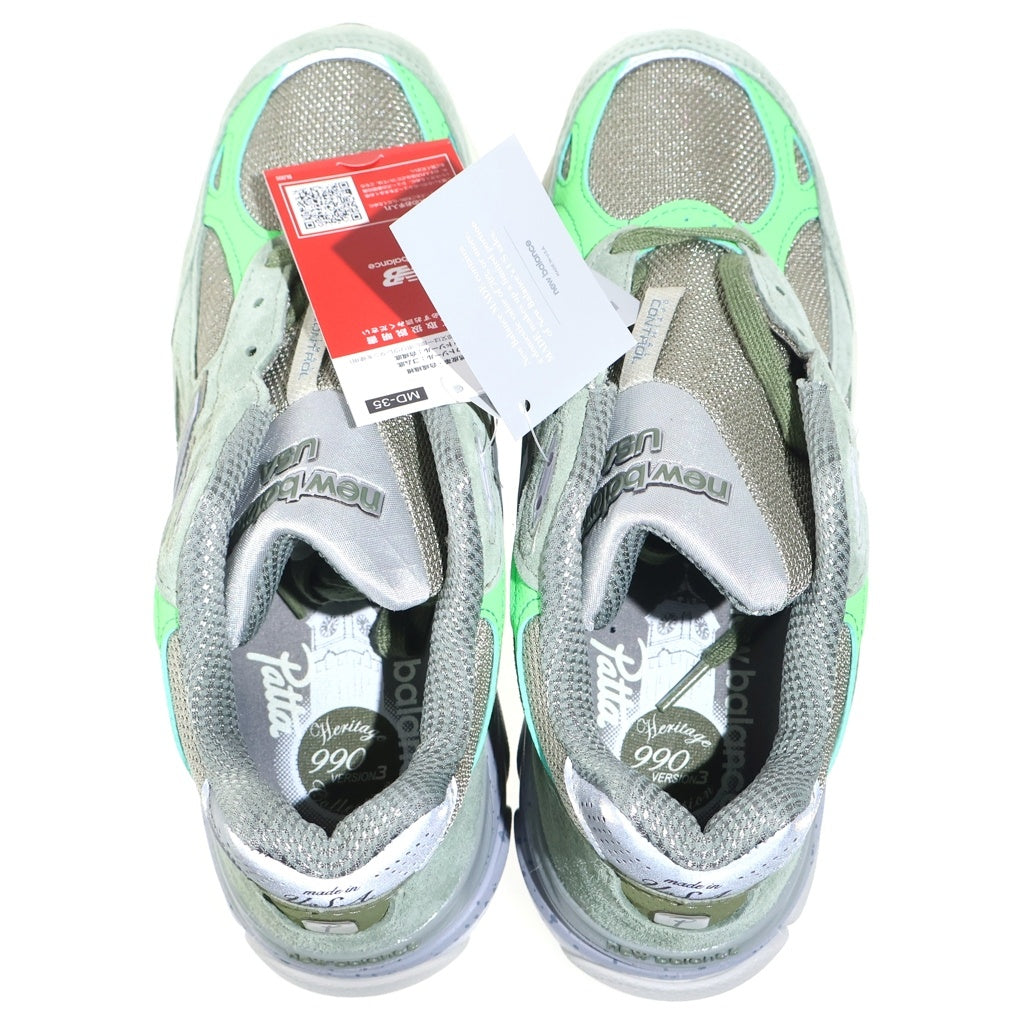 New Balance(ニューバランス) ×Patta M990PP3 990V3 キープ ユア ファミリー クローズ ローカットスニーカーシューズ グレー US8.5/26.5cm