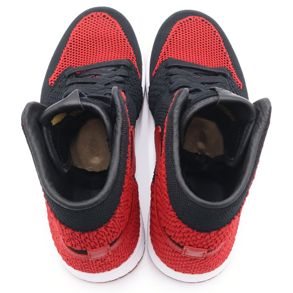 NIKE(ナイキ) AIR JORDAN1 RETRO HIGH FLYKNIT BRED 919704-001 エアジョーダン1 レトロ フライニット ブレッド ハイカットスニーカー ブラック/レッド US8.5/26.5cm
