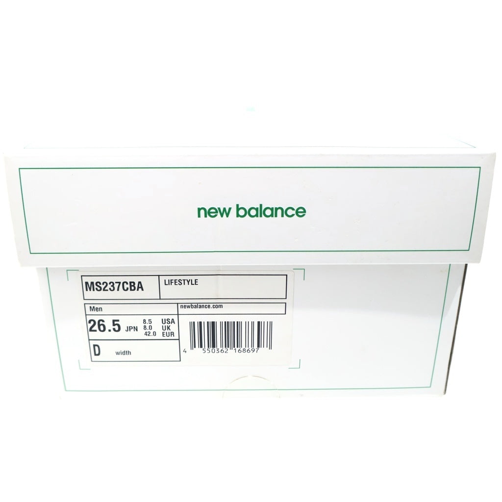New Balance(ニューバランス) MS237CBA ×Casablanca 237 カサブランカ モノグラム レザー ローカットスニーカー ホワイト/グリーン US8.5/26.5cm