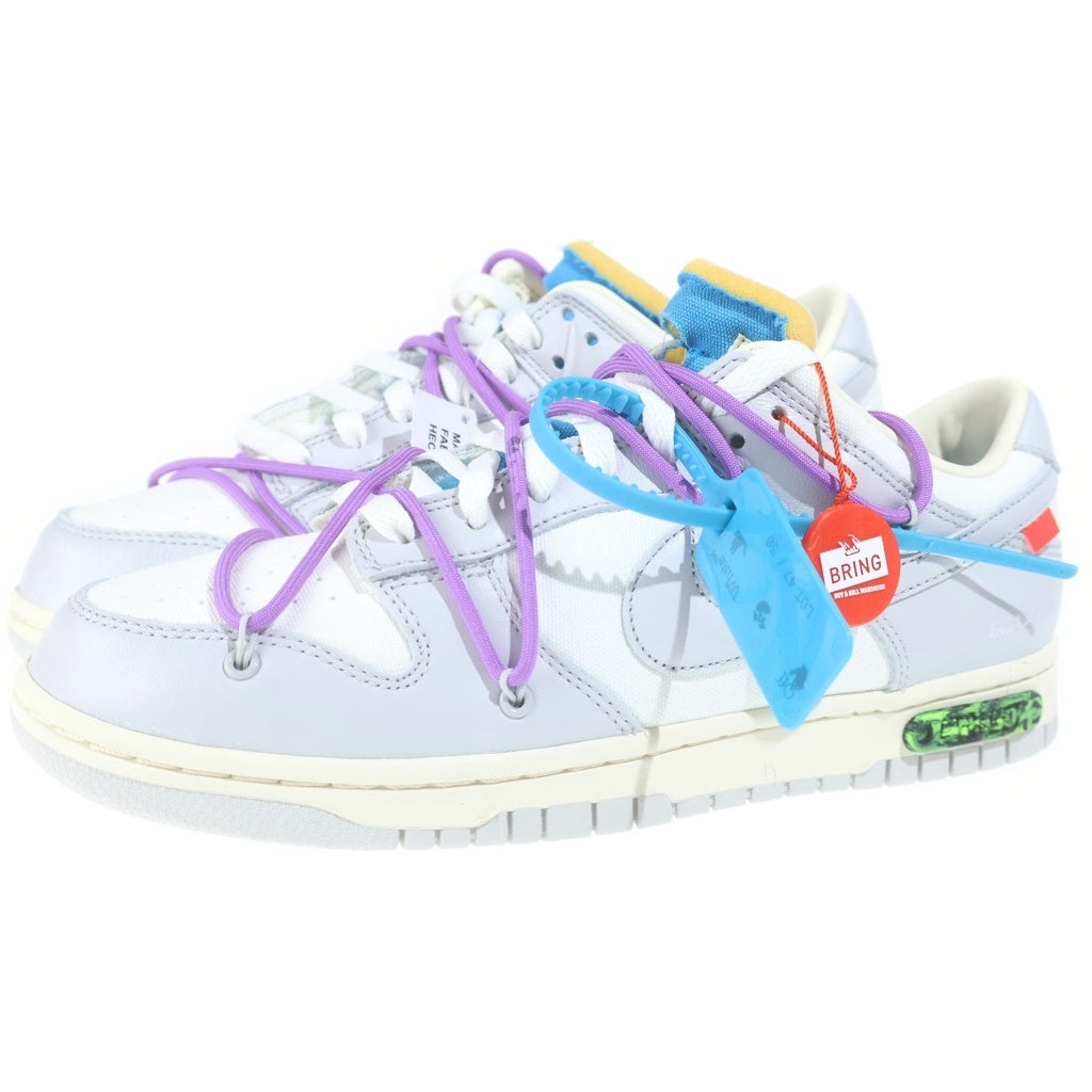 NIKE(ナイキ) ×OFF-WHITE DUNK LOW DM1602-125 オフホワイト ダンク ローカットスニーカー グレー US9/27cm