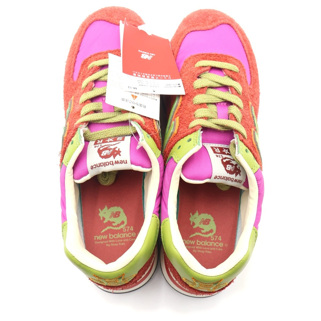New Balance(ニューバランス) ML574RAT ×Stray Rats ストレイラッツ スウェードレザー ローカットスニーカー レッド US8.5/26.5cm