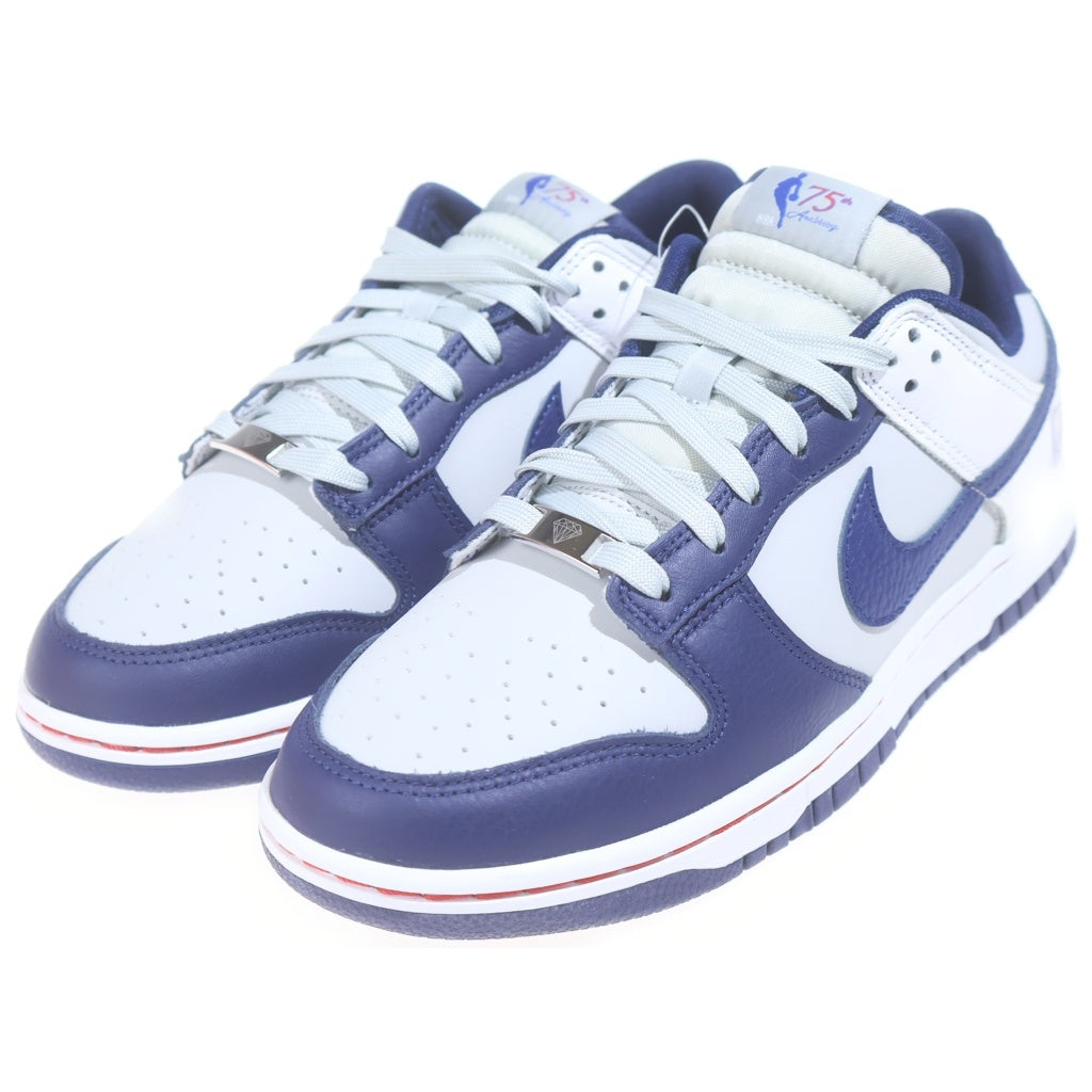 NIKE(ナイキ) ×NBA DUNK LOW EMB 75th ANNIVERSARY NETS DD3363-001 エヌビーエー ダンク ローカットスニーカー グレー/ネイビー US8.5/26.5cm