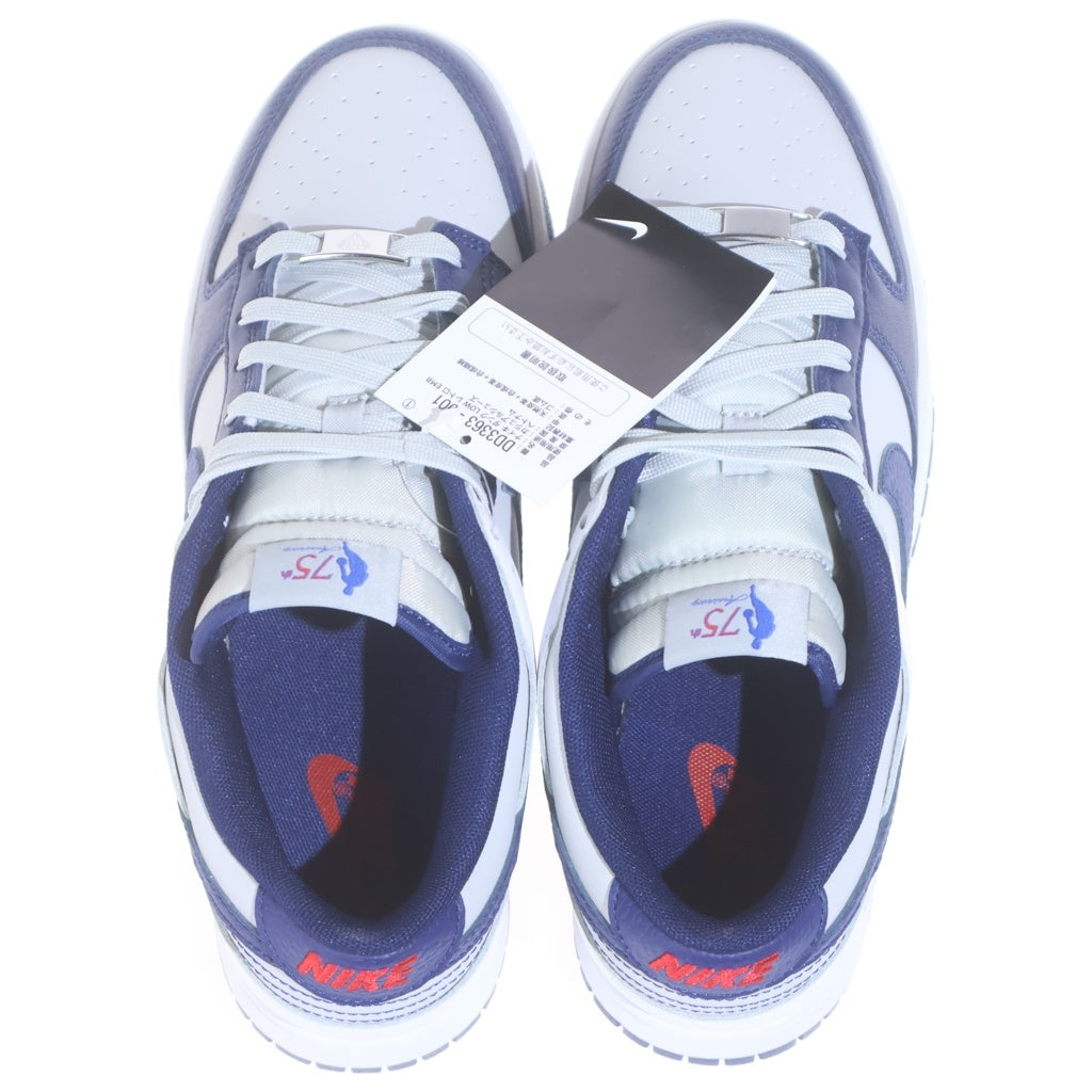 NIKE(ナイキ) ×NBA DUNK LOW EMB 75th ANNIVERSARY NETS DD3363-001 エヌビーエー ダンク ローカットスニーカー グレー/ネイビー US8.5/26.5cm
