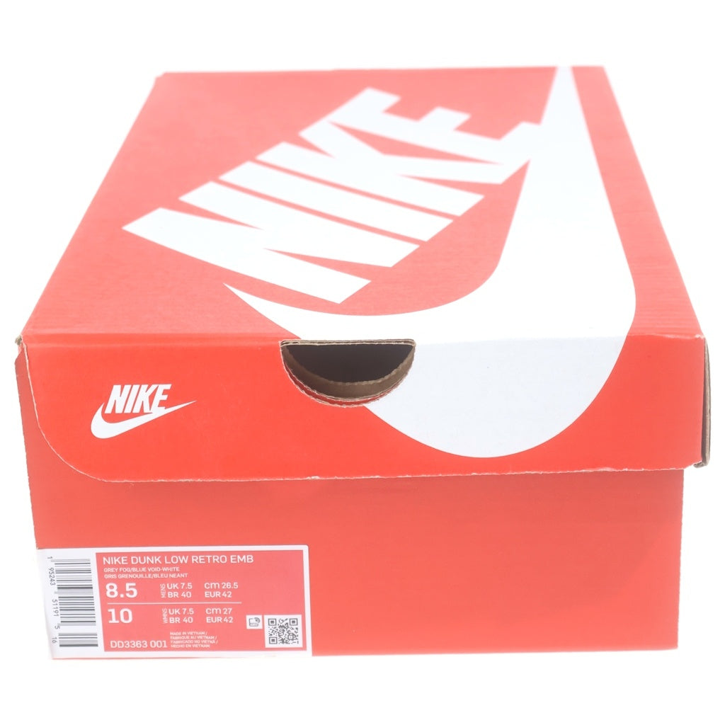 NIKE(ナイキ) ×NBA DUNK LOW EMB 75th ANNIVERSARY NETS DD3363-001 エヌビーエー ダンク ローカットスニーカー グレー/ネイビー US8.5/26.5cm