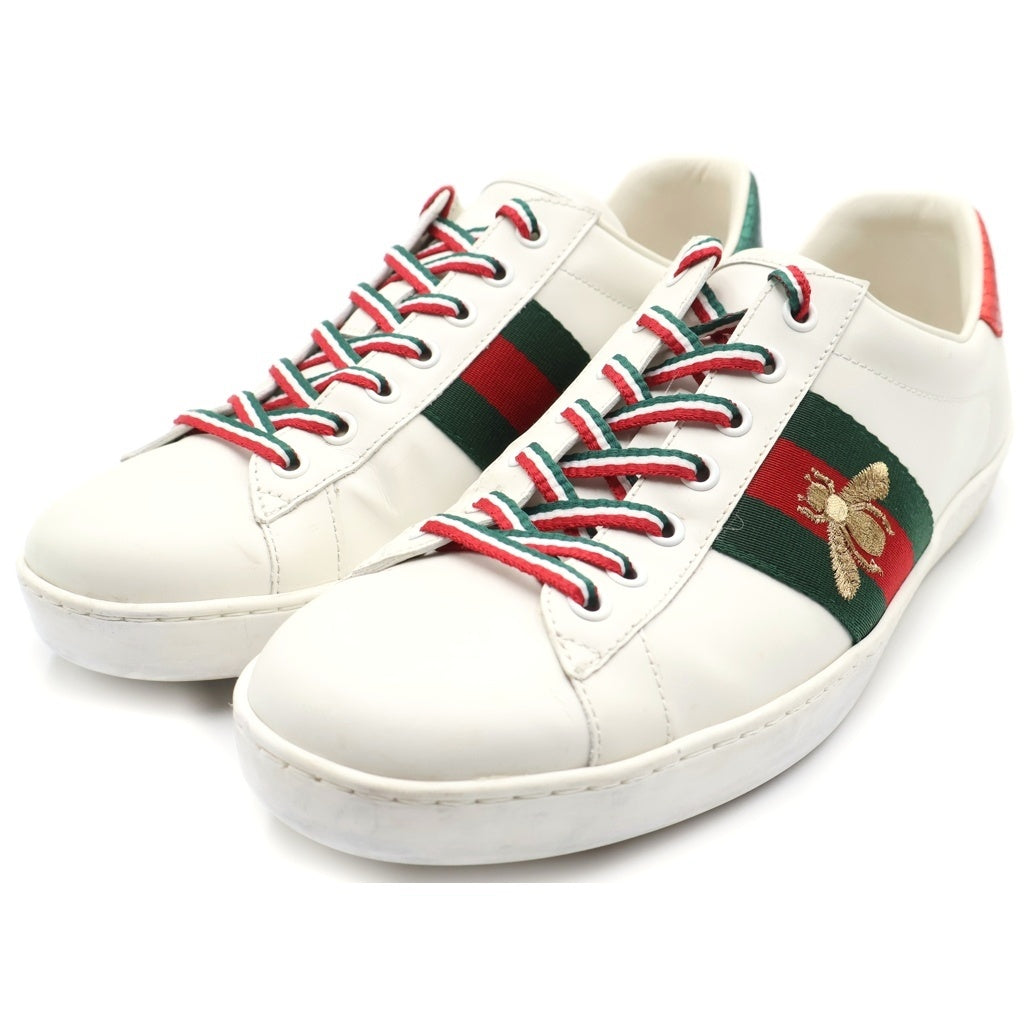 GUCCI(グッチ) エース ビー レザー ローカットスニーカー ホワイト 429446
