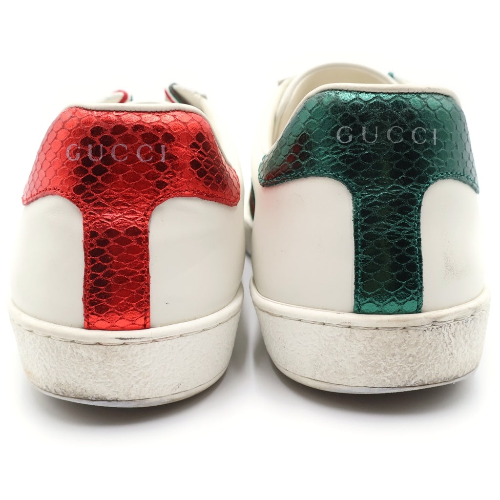 GUCCI(グッチ) エース ビー レザー ローカットスニーカー ホワイト 429446